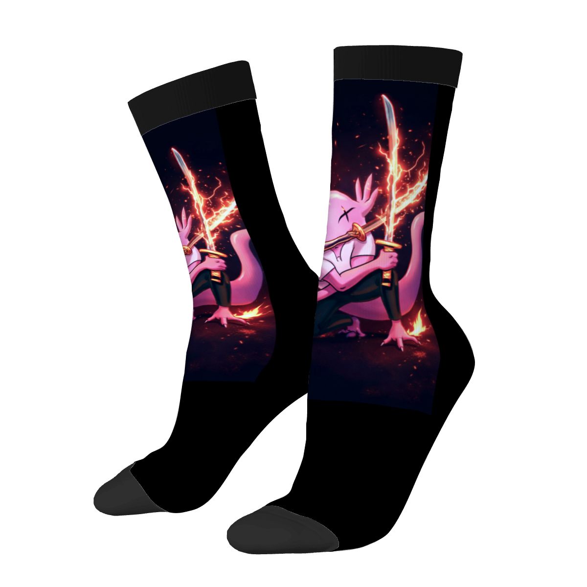 Ax Moon Flare Color Contrast Crew Socks (Made in USA)