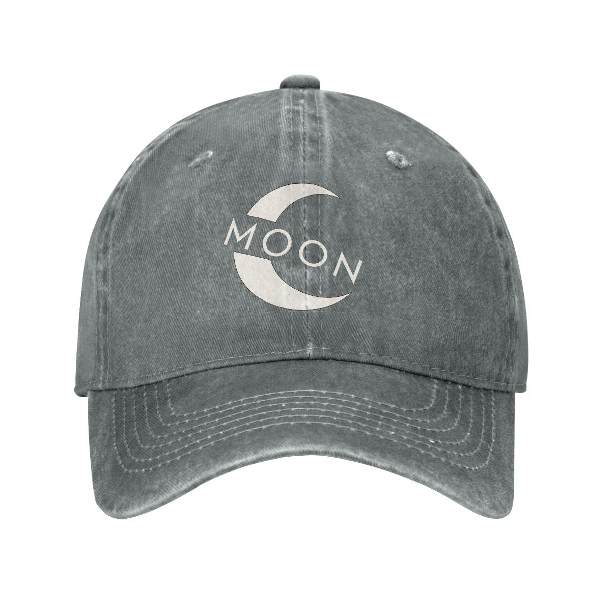 Unisex Washed Denim Baseball Cap ax moon sword