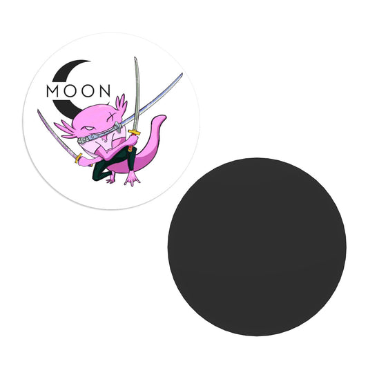 Ax Moon Flame Round Fridge Magnets