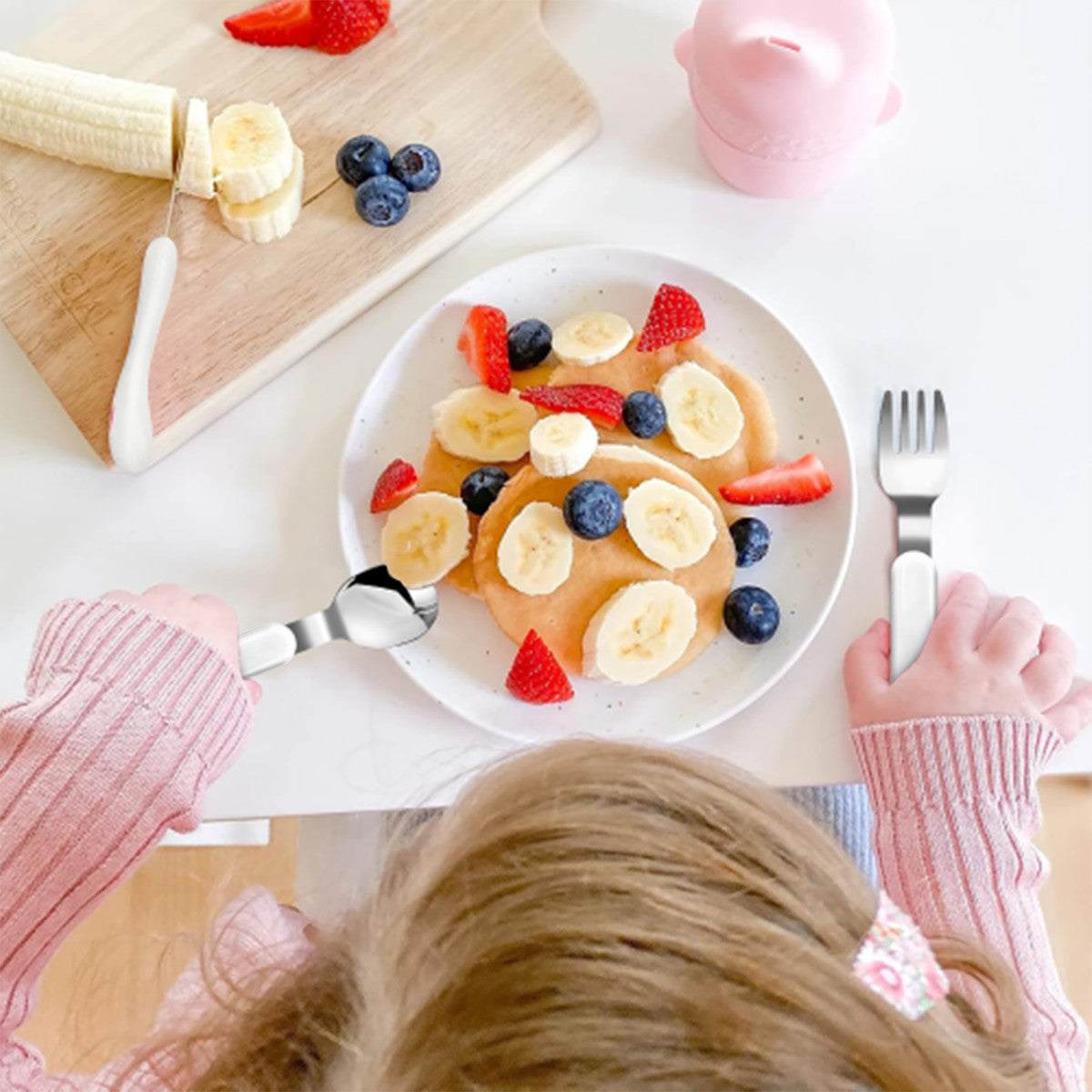 Moon Kids Cutlery Set Straight Handle
