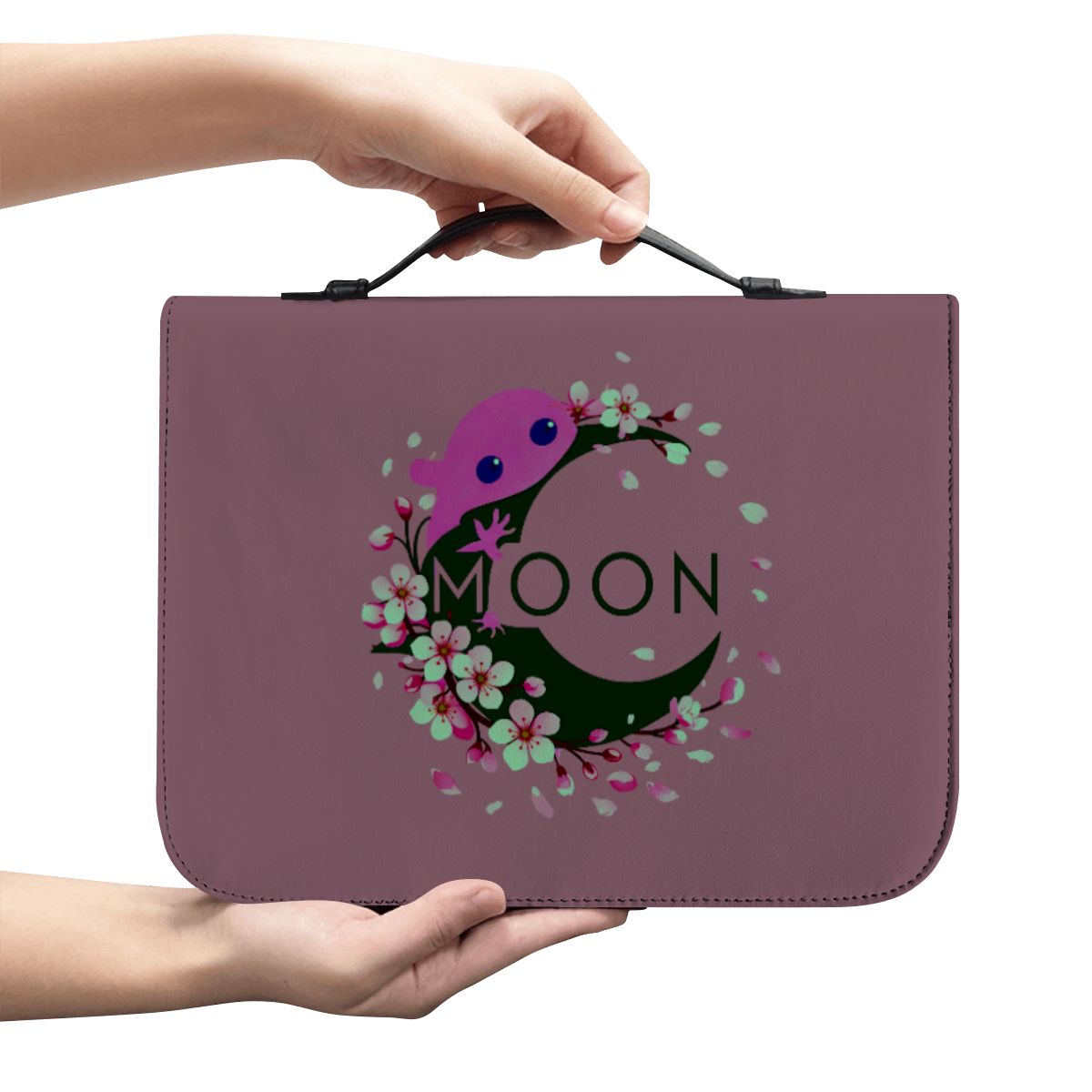 Ax Moon Cherry Blossom PU Leather Bible Cover