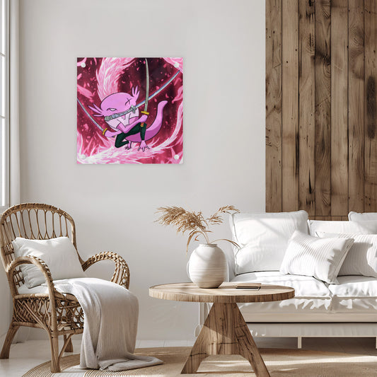 Ax Moon Flame Acrylic Wall Art Prints Square (Punched Type)
