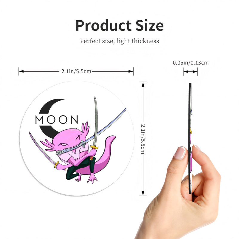Ax Moon Flame Round Fridge Magnets