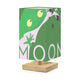 Green Ax Moon Cherry Blossom Square Table Lamp