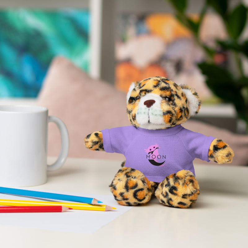Plush Bear with 'Moon' Tee - Soft Brown Teddy Gift for Kids & Baby Showers
