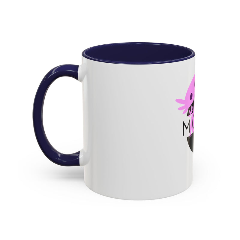 Axolotl Moon Coffee Mug — Cute Pink Axolotl Moonrise Accent Mug (11/15oz)
