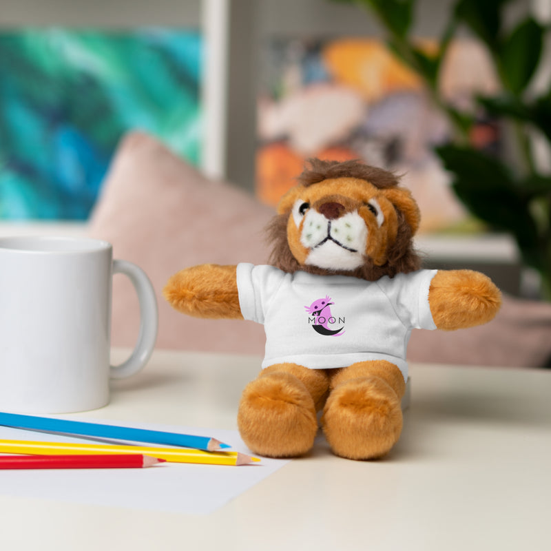 Plush Bear with 'Moon' Tee - Soft Brown Teddy Gift for Kids & Baby Showers