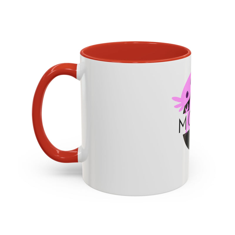 Axolotl Moon Coffee Mug — Cute Pink Axolotl Moonrise Accent Mug (11/15oz)