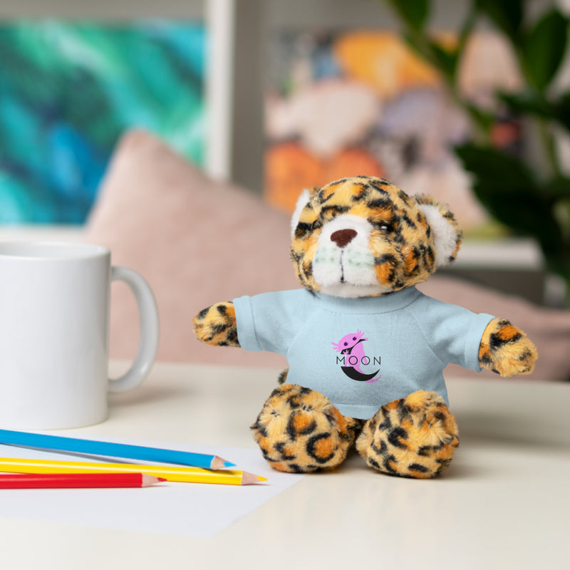 Plush Bear with 'Moon' Tee - Soft Brown Teddy Gift for Kids & Baby Showers