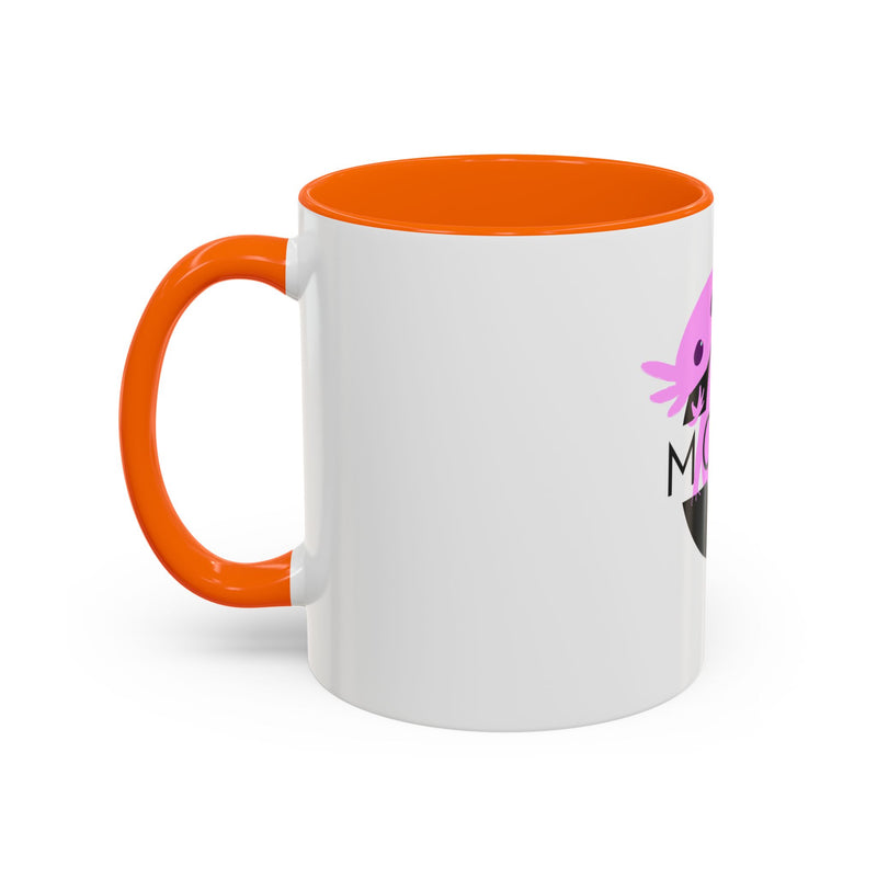 Axolotl Moon Coffee Mug — Cute Pink Axolotl Moonrise Accent Mug (11/15oz)