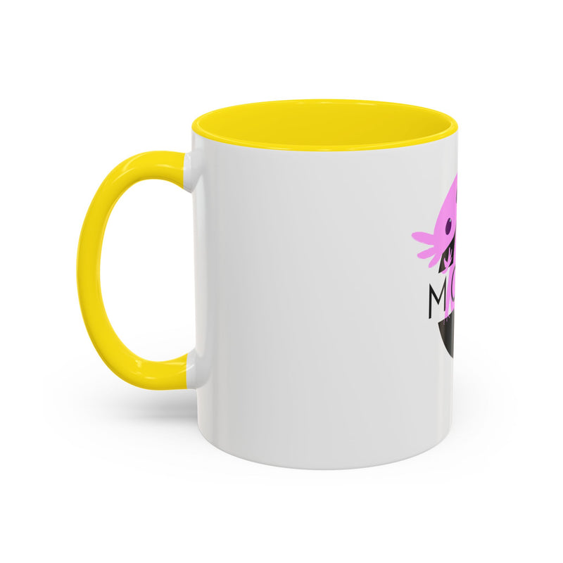 Axolotl Moon Coffee Mug — Cute Pink Axolotl Moonrise Accent Mug (11/15oz)