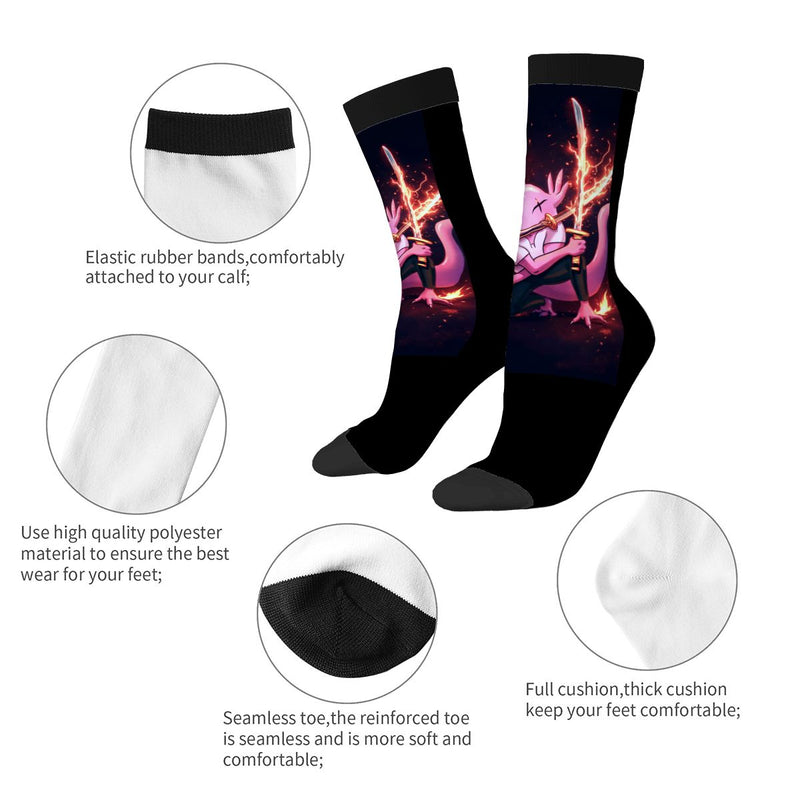 Ax Moon Flare Color Contrast Crew Socks (Made in USA)