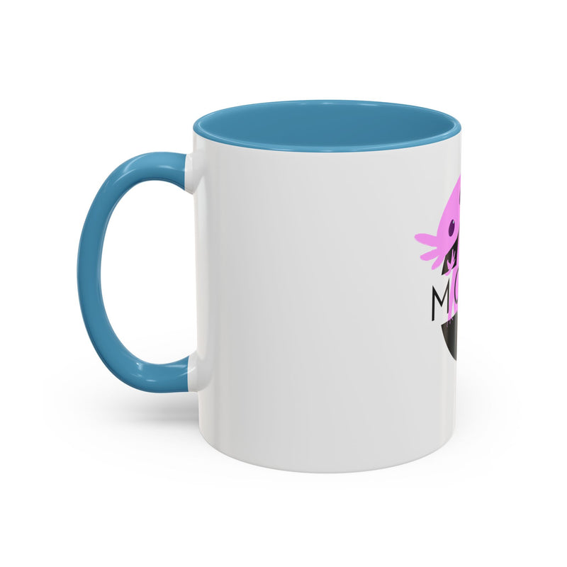 Axolotl Moon Coffee Mug — Cute Pink Axolotl Moonrise Accent Mug (11/15oz)