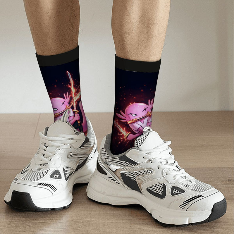 Ax Moon Flare Color Contrast Crew Socks (Made in USA)