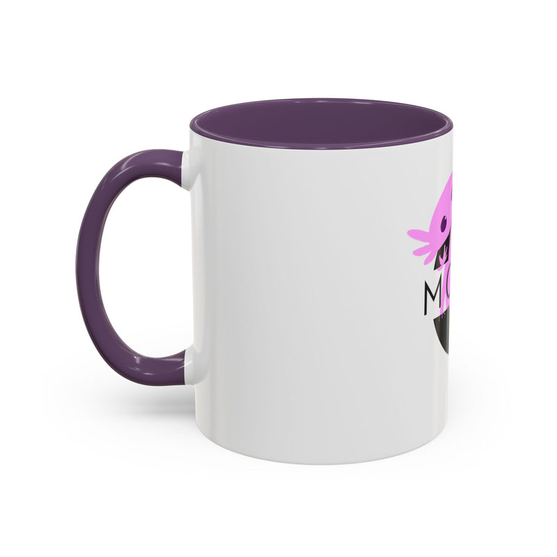 Axolotl Moon Coffee Mug — Cute Pink Axolotl Moonrise Accent Mug (11/15oz)