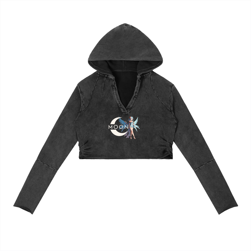 Vintage Washed Raw Edge Hoodie