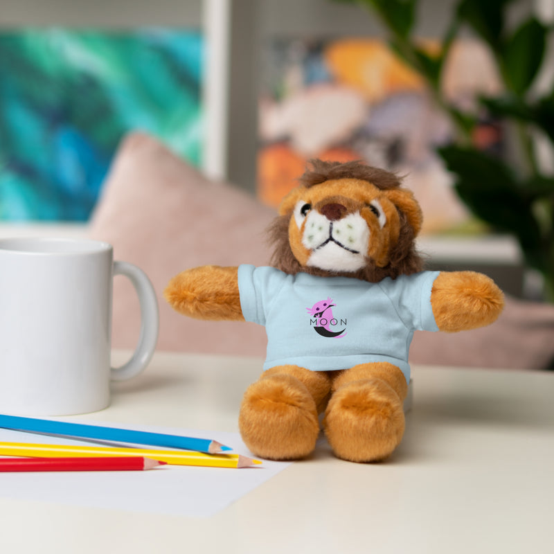 Plush Bear with 'Moon' Tee - Soft Brown Teddy Gift for Kids & Baby Showers