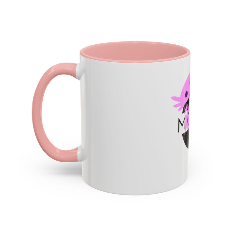 Axolotl Moon Coffee Mug — Cute Pink Axolotl Moonrise Accent Mug (11/15oz)