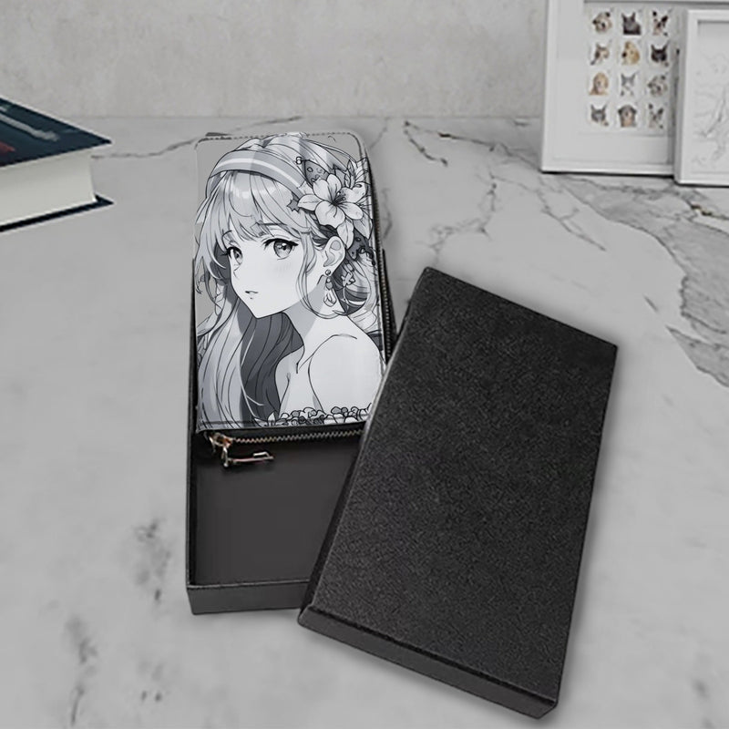 Bella Moon PU Clutch Wallet with Zipper