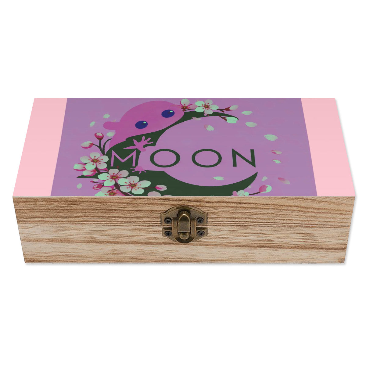 Ax Moon Cherry Blossom Wooden Storage Box