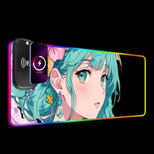 Moonlight Wireless Charging RGB Mouse Pad (9:4)