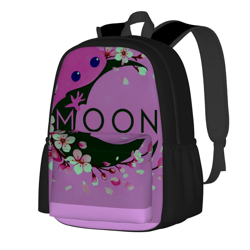 Ax Moon Cherry Blossom , Large Capacity Oxford Backpack with Cloth Side Pocket