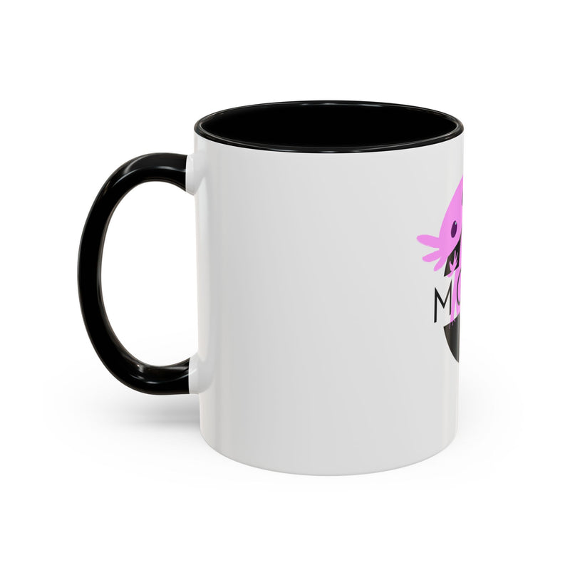 Axolotl Moon Coffee Mug — Cute Pink Axolotl Moonrise Accent Mug (11/15oz)