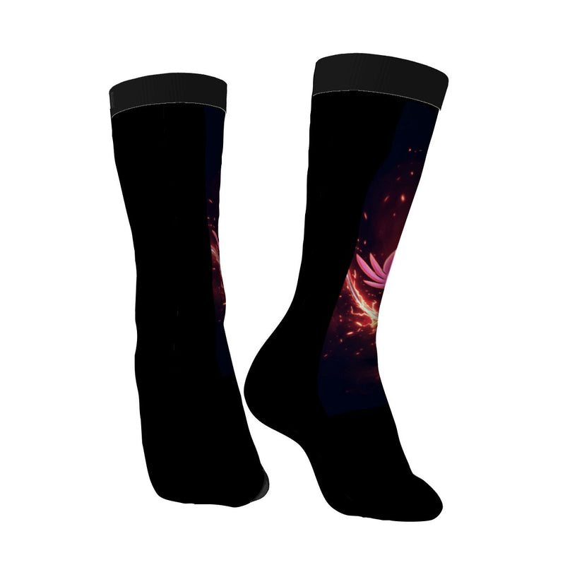 Ax Moon Flare Color Contrast Crew Socks (Made in USA)