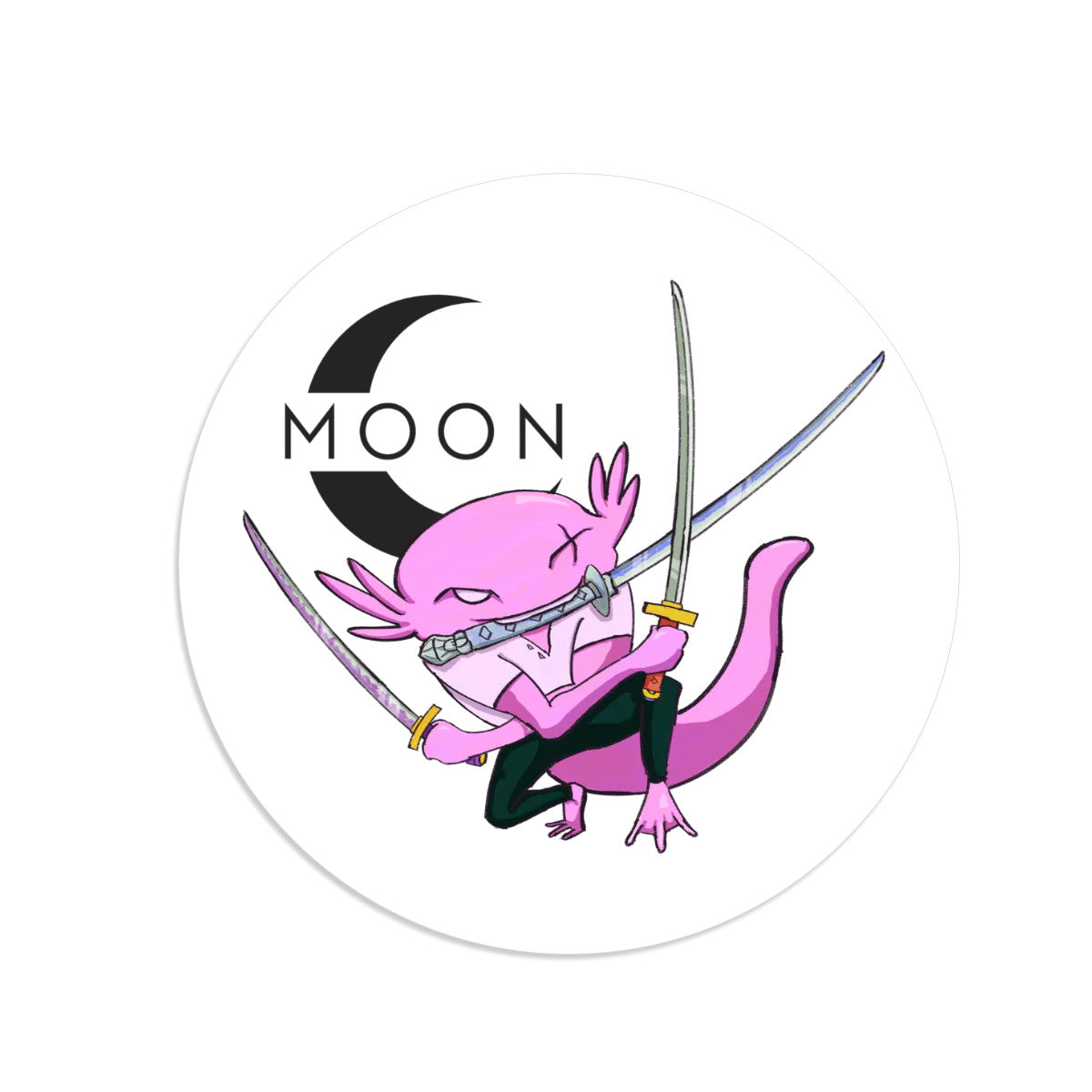 Ax Moon Flame Round Fridge Magnets