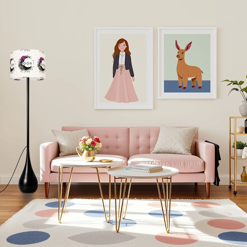 Ax Moon Cherry Blossom Teardrop Shaped Floor Lamp