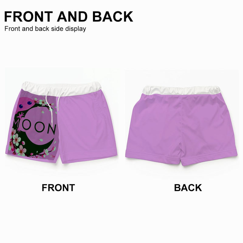 Ax Moon Cherry Blossom,Women's Beach Shorts
