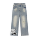 Vintage Wash Distressed Denim Jeans