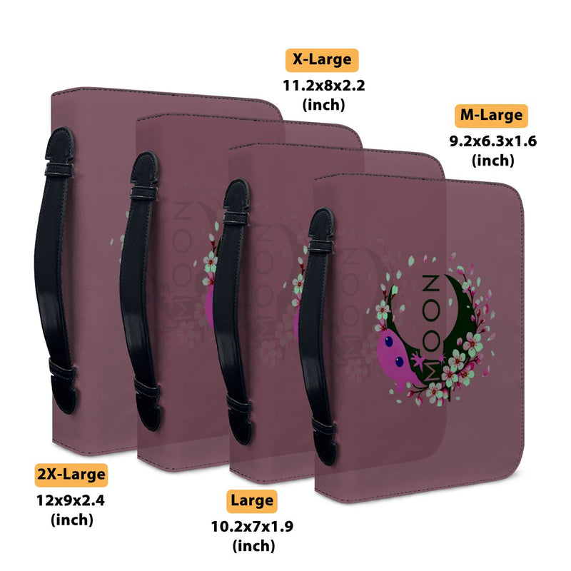Ax Moon Cherry Blossom PU Leather Bible Cover