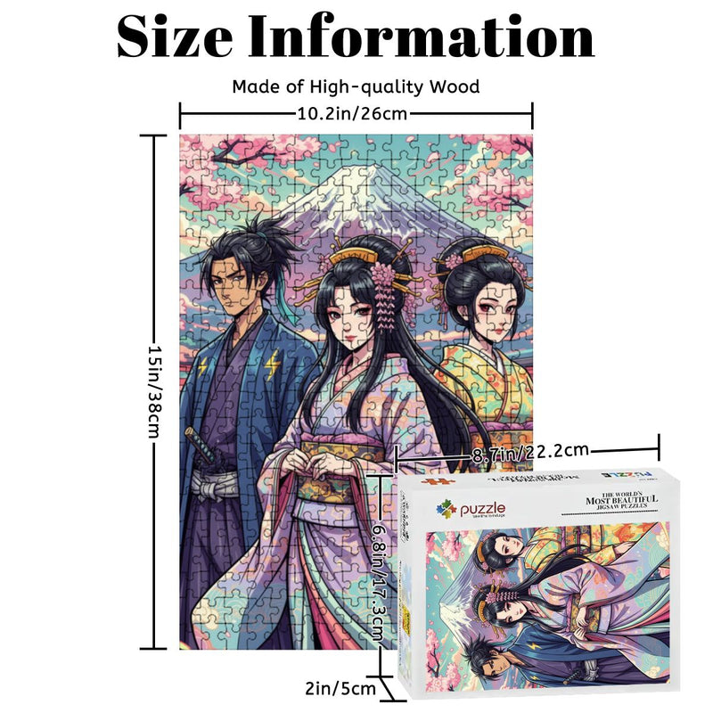 Japanese Wooden Jigsaw Puzzles 300 pcs (Vertical)