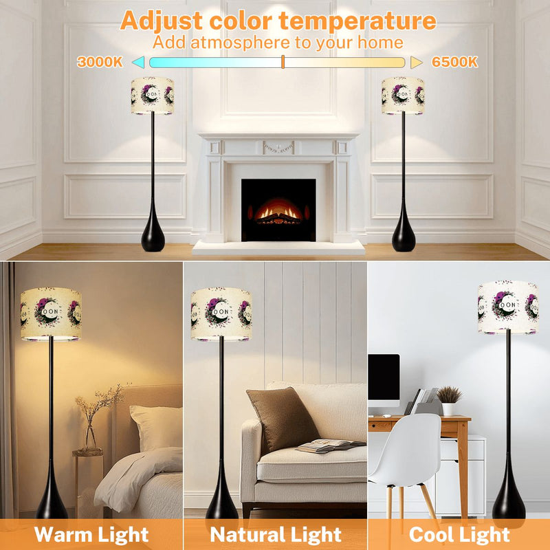 Ax Moon Cherry Blossom Teardrop Shaped Floor Lamp