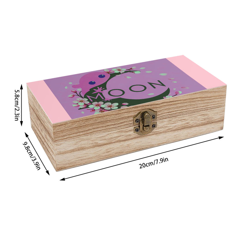 Ax Moon Cherry Blossom Wooden Storage Box