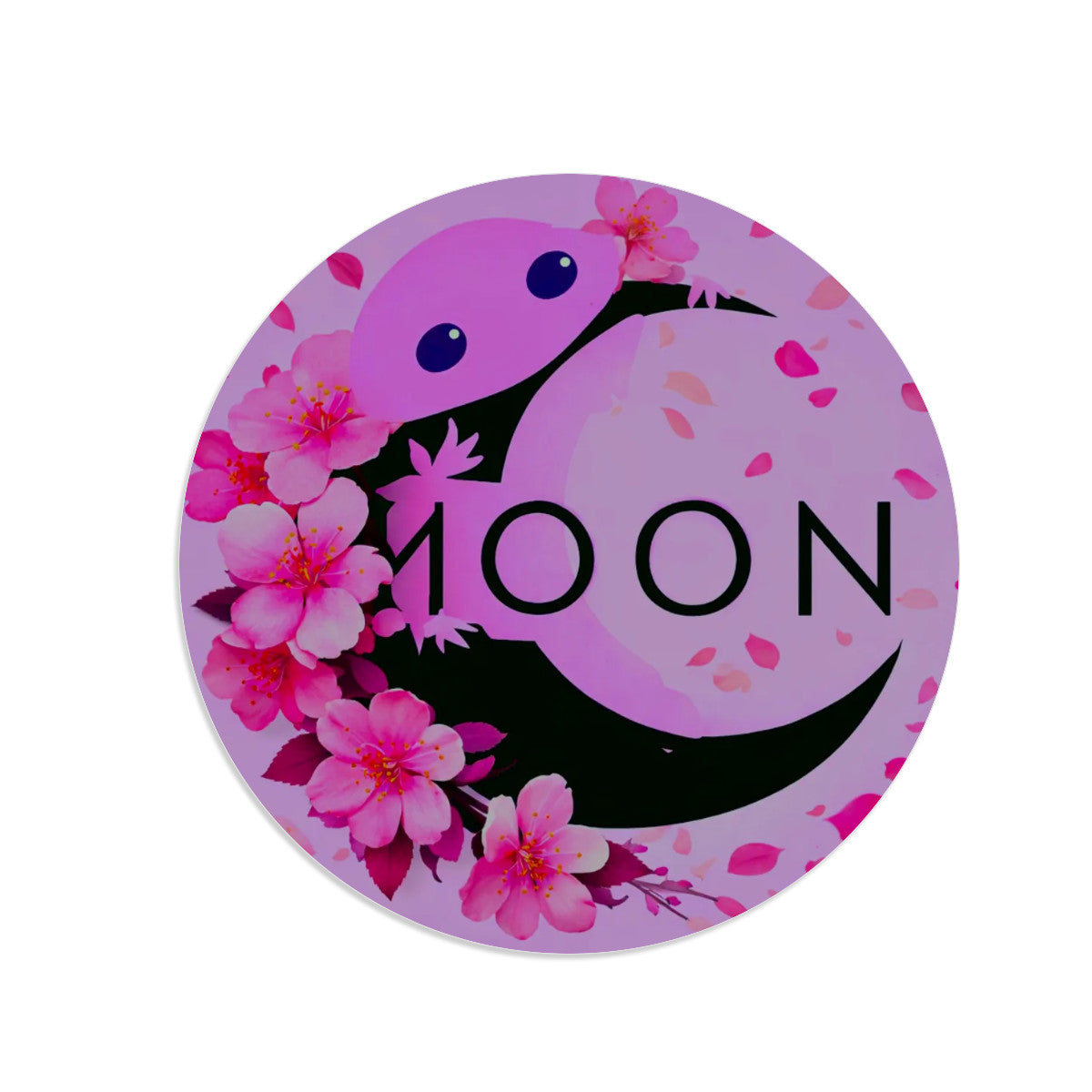 Ax Moon Cherry Blossom Round Fridge Magnets