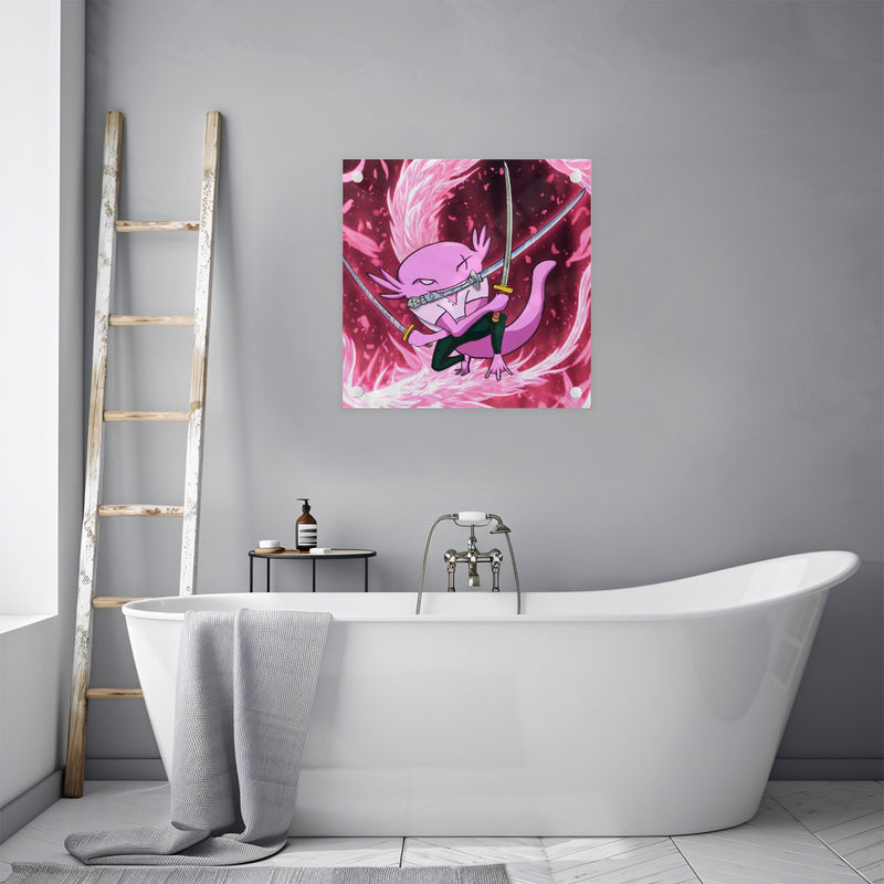 Ax Moon Flame Acrylic Wall Art Prints Square (Punched Type)
