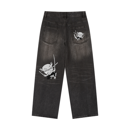 Ax Moon Sword Vintage Wash Heavyweight Denim Jeans