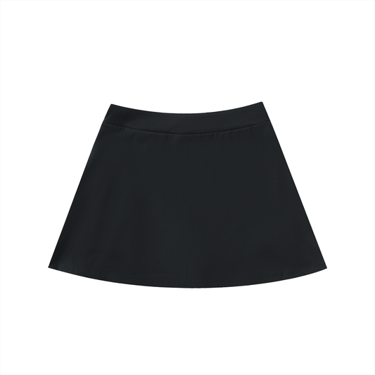 High-Waist Pocketed A-Line Mini Skirt