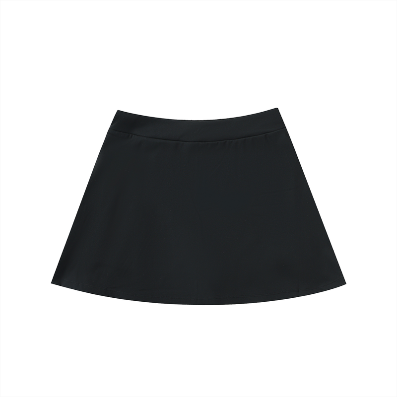 High-Waist Pocketed A-Line Mini Skirt