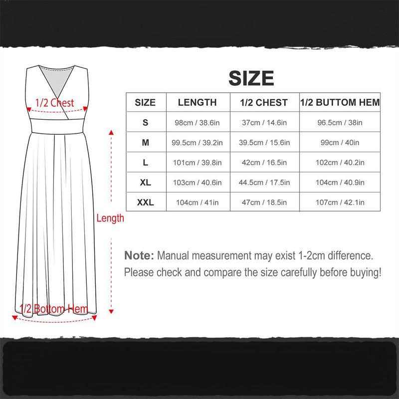 Sleeveless V-Neck Maxi Dress with Ruffled Hem