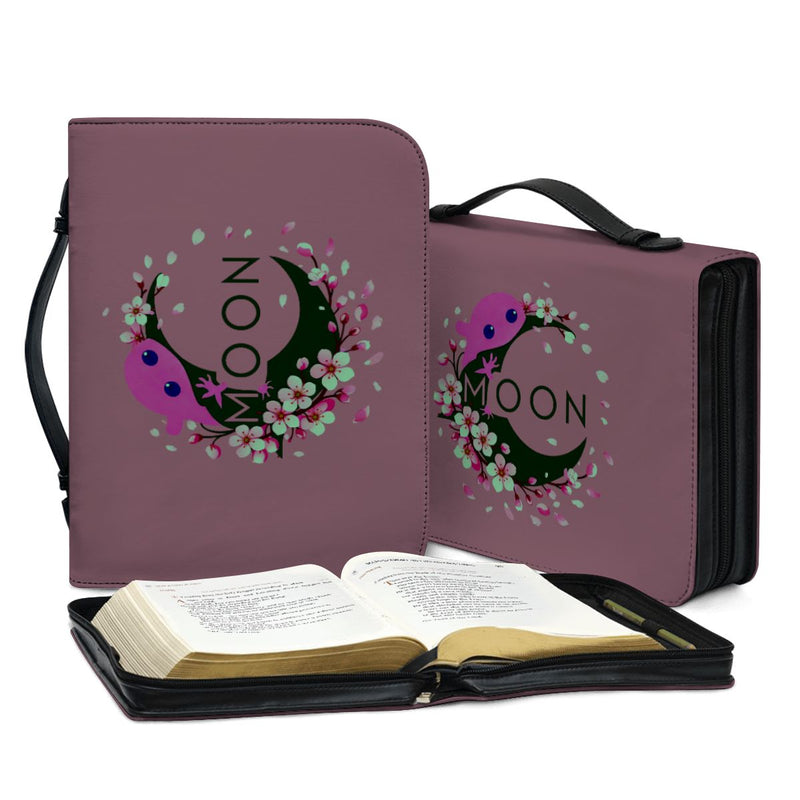 Ax Moon Cherry Blossom PU Leather Bible Cover